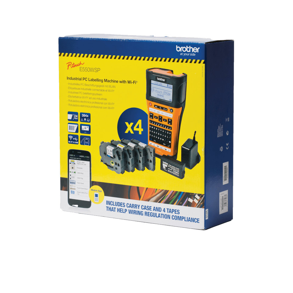 PT-E550WSP Electrician Labelling Kit